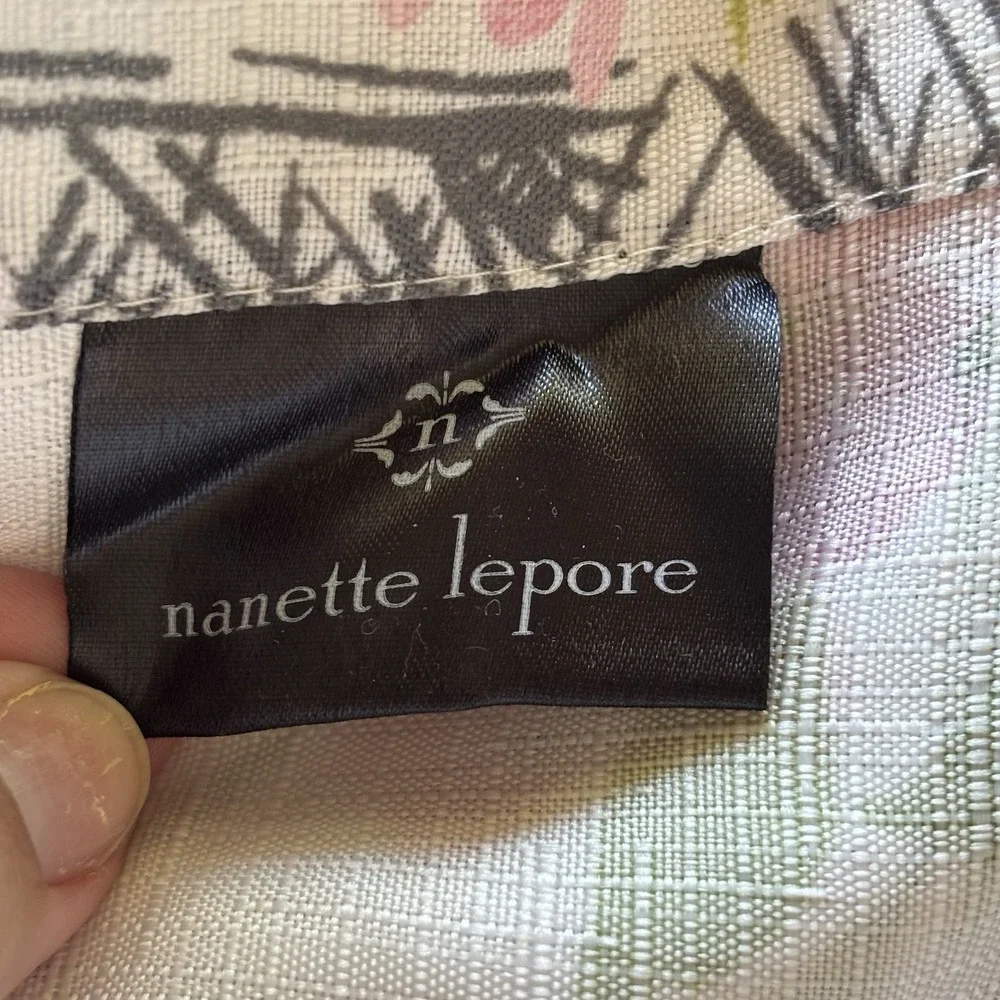 Nanette Lepore Shower Curtain Eiffel Tower Pink Floral Cottagecore
